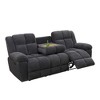 MAYEERTY Reclining Sofa, 3-Seat Corduroy Fabric Recliner with Adjustable Backrests for Living Room, Dark Gray - 2 of 4