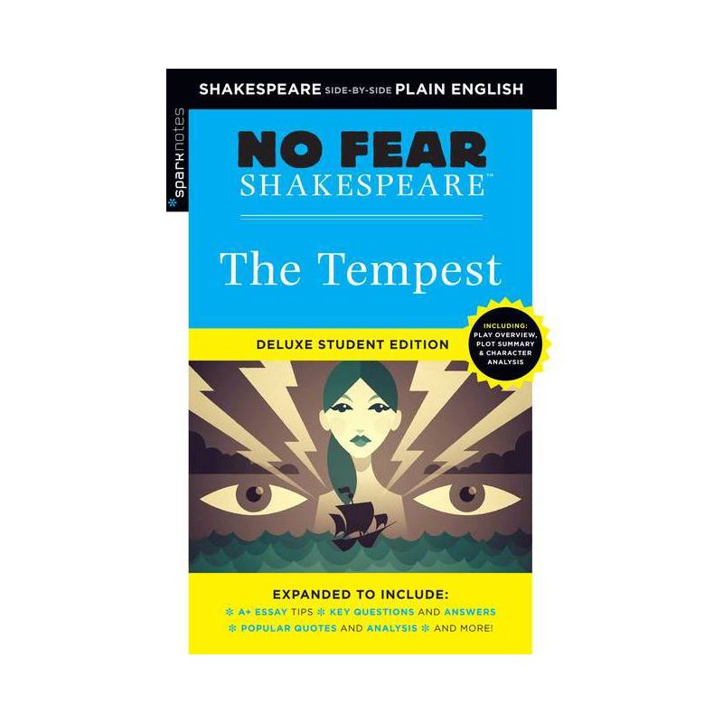 Tempest: No Fear Shakespeare Deluxe Student Edition - (Sparknotes No Fear Shakespeare) by  Sparknotes & Sparknotes (Paperback), 1 of 2
