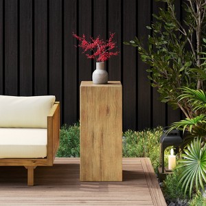Christopher Knight Home Sinestrea Modern Patio Square-Column Lightweight Concrete End Table - 1 of 4