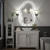 Apmir Super Bright 192 LEDs/m LED Lighted Anti-Fog Tempered Glass Irregular Bathroom/Vanity Mirror with ETL & 3-Year Warranty - 2 of 4