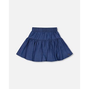 Deux par Deux Girl Chambray Skort Navy Blue - 1 of 4