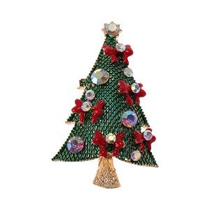 Unique Bargains Christmas Brooches YNCP736-1 Alloy Dripping Wax Multicolor 1 Pc - 1 of 4