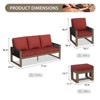 EAGLE PEAK 5 Pieces Natural Cedar Wood Patio Furniture, Outdoor  Conversation Set with Ottomans - 2 of 4