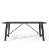 71" Wood Dining Table,Farmhouse Dining Table With Rubberwood Frame And Wood-Like Top,Kitchen Wood Dining Table-Cuddlewood - 3 of 4