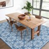 Modern Washable Area Rug for Living Room, Floral Area Rug with Non Slip Backing, Foldable Indoor Low Pile Carpet for Home - 2 of 4