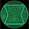 Juniors Womens Marvel Black Widow St. Patrick's Day Clover Black Widow Logo T-Shirt - 2 of 4