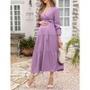 LXT-Women's Tiered Ruffle Hem Maxi Dress with Belt for Baby Shower - 4 of 4