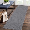 10'× 13' Washable Large Area Rug, Non-Slip, Low Pile, Modern Solid Grey, Stain Resistant Carpet for Living Room, Bedroom, Home Office - 2 of 4
