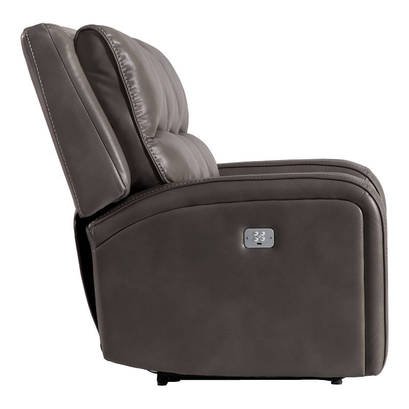 HOMES: Inside + Out Songpeace Transitional Leatherette Power Reclining Sofa with Adjustable Footrest and Headrest, 5 of 21