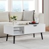 FONTOI 39" Lift Top Rectangle Coffee Table with Hidden Compartment, Side Table for Living Room Bedroom Office, White, 19.7"*17"*39.6" - 2 of 4