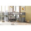 Streamdale Twin Size Bunk Bed with a Loft Bed attached, with Two Drawers, Gray - 4 of 4