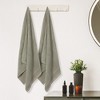 Unique Bargains Embroidery Decorative Cotton Highly Absorbent Oversized Bath Towel 2 Packs - 4 of 4