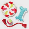 Gift Box Dog Rope Plush Toy Set - 4pk - Wondershop™ - 3 of 3