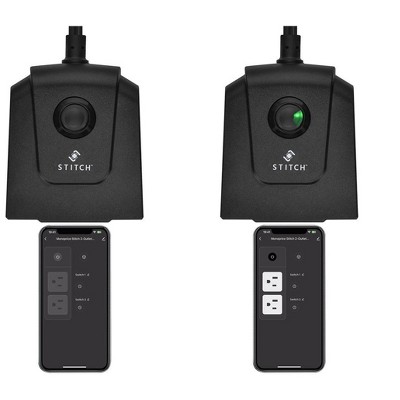 Monoprice Smart Outdoor Plug, IP65 Weather Resistance, 2 Individually Controlled Outlets, No Hub Required, Compatible with Alexa and Google Home