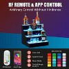 LED Juice Bottle Display Shelf with Remote & App Control, Single-Layer Acrylic Bar Shelf with Multicolor Lighting - 2 of 4