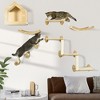 PawHut Unique Cat Tree Made From Cat Shelves with 10 Levels for More Height, Wall-Mounted Cat Tree Climbing Playground, Cat Hammocks, Modern Cat Tree - 3 of 4