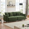 VASIP 86-inch Teddy Fleece Deep Seat Comfortable Sofa with 4 Pillows,Suitable for Apartment Living Room Bedroom, Does not Take Up Space. - 3 of 4