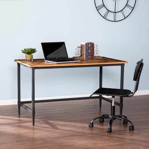 Presvil Reclaimed Wood Desk Natural Black Aiden Lane Target