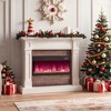Tangkula 26" Electric Fireplace Insert Recessed 1500W Fireplace Heater w/ Remote Control - 4 of 4