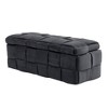 CAVINAS Storage Ottoman Bench, Bedroom End Bench, Upholstered Fabric Storage Ottoman with Safety Hinge, Entryway Padded Footstool - 4 of 4