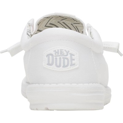 HEYDUDE Men Wally Stretch Canvas Wide , White/White, Wide 10 — фото 6
