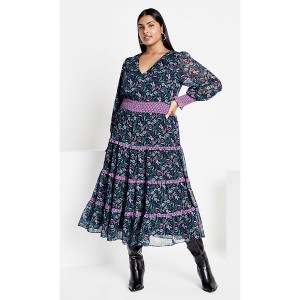 Women's Plus Size Gwendolyn Print Dress - florentine | CITY CHIC - 1 of 4