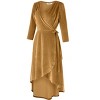 Women's Velvet V-Neck Formal Cocktail Party Dress - 4 of 4