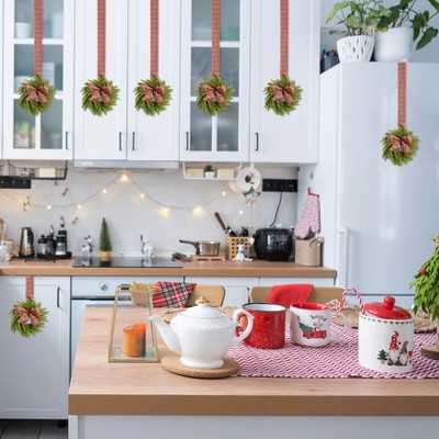 BrylaneHome 7" Mini Wreaths, Set Of 8