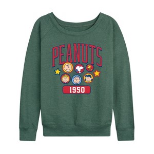 Women's - Peanuts - Peanuts Crew Athletic Lightweight French Terry Slouchy - 1 of 4