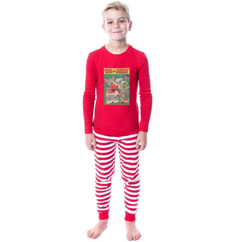 Tom And Jerry Christmas Santa Sleep Tight Fit Family Pajama Set, 2 of 5