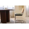 Sapphtopaz Modern Breuer Designed Dining Chairs Set of 2, Side Accent Chairs Kitchen Chairs with Rattan Back & Chrome Legs for Dining Room,Living Room - 2 of 4