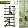 Kumasinova 77 Inch Bookshelf,Modern Large Display 8-Tier Bookcase Open Shelves for Living Room,Bedroom,Office,Brown - 3 of 4