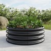 Maggift Outdoor Garden Raised Planter, Backyard Patio Planter Raised Bed for Flowers, Herbs, Black, 32.08"*32.08"*11.42" - 4 of 4