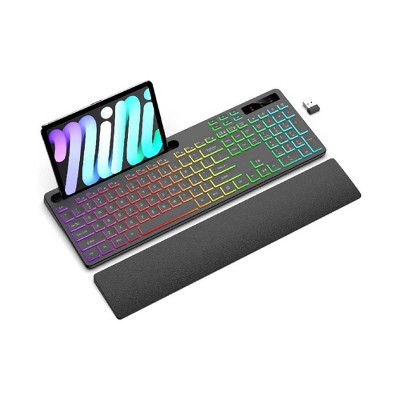 Evo Bytes Wireless RGB Ergonomic Keyboard With Holder