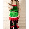 Juvale Christmas Apron with Hanging Legs for Party Kitchen Accessory, Green & Red (35 x 23 in) - 2 of 4