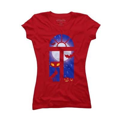 Junior's Design By Humans Halloween Mood By CuckooParrot T-Shirt