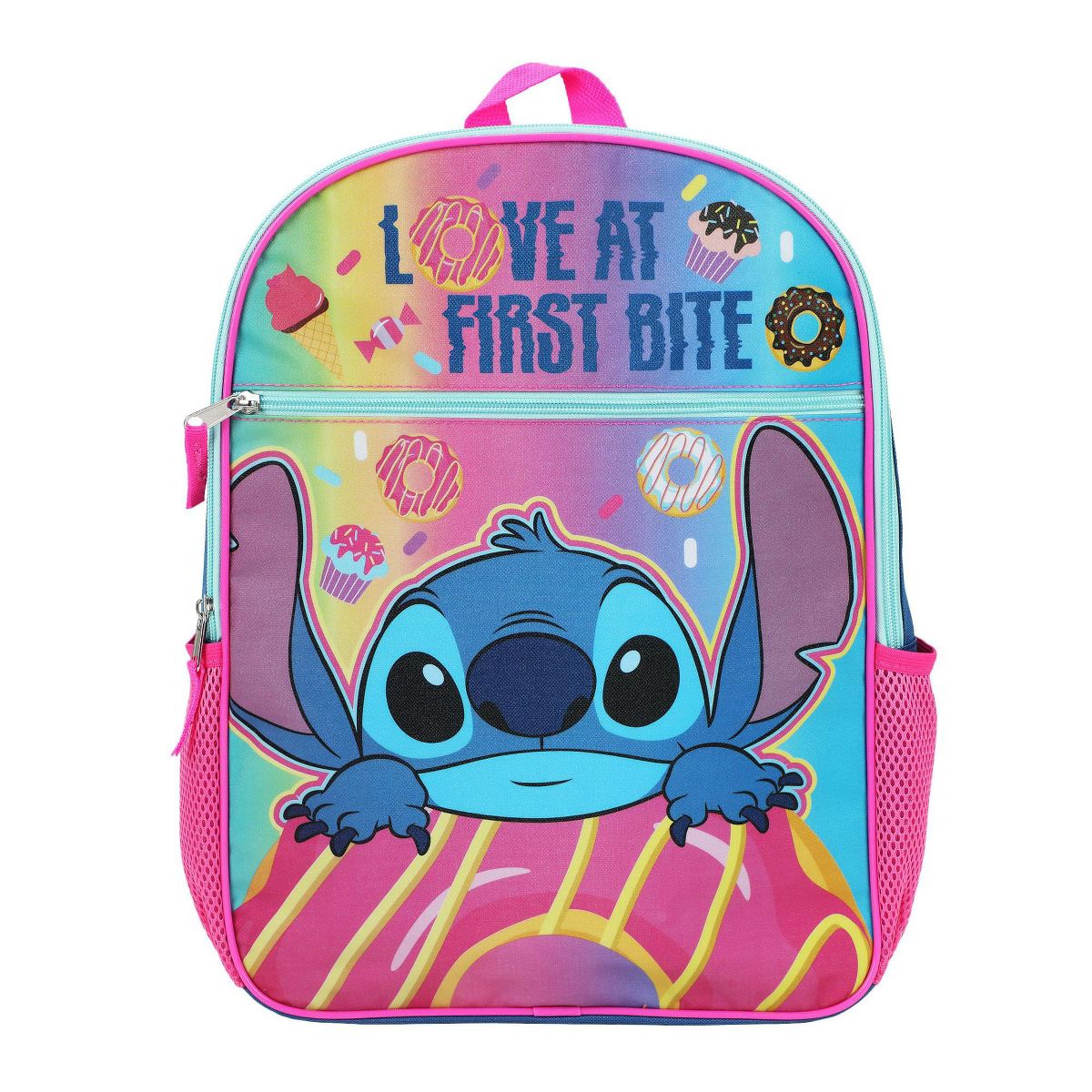 Bioworld Disney Stitch Love At First Bite 16 Inch Backpack