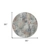 Taupe Gray And Copper Abstract Washable Indoor Outdoor Area Rug - 3 of 4