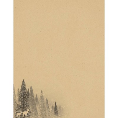 40ct Winter Forest Kraft Letterhead