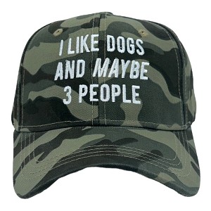 I Like Dogs And Maybe 3 People Hat Funny Anti Social Pet Puppy Animal Lover Trucker Cap - Crazy Dog - 1 of 4