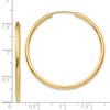 Black Bow Jewelry 2mm x 37mm 14k Yellow Gold Polished Round Endless Hoop Earrings - 4 of 4