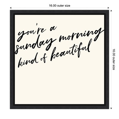 Beauty I Black and White Canvas Typography Wall Art