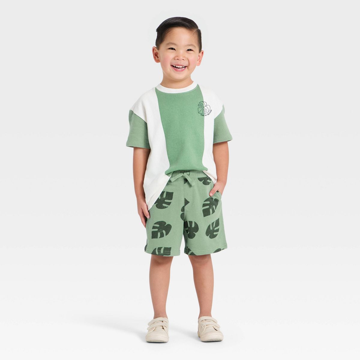Toddler Boys' Short Sleeve Sweatshirt and Shorts Set - Cat & Jack™ - thumbnail 5