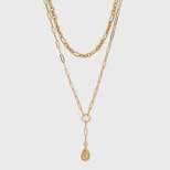 Multi-Strand Pearl Pendant Necklace - A New Day™ Gold