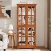 Okak Modern Free-Standing Antique Display Bookshelf Multifunctional Bookcase,Storage Organizer Display Stand for Living Room,Office - 4 of 4