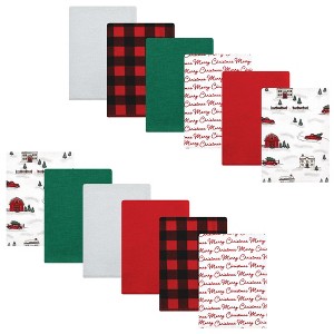 Luvable Friends Hudson Baby Flannel Burp Cloths 12pk - 1 of 2