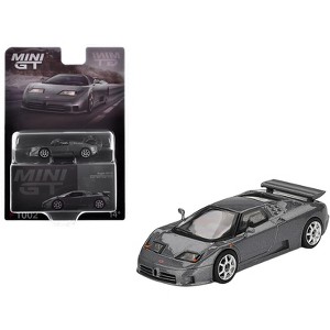 Bugatti EB110 Super Sport Grigio Scuro Dark Gray Metallic Limited Edition 1/64 Diecast Model Car by Mini GT - 1 of 4