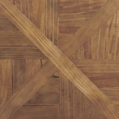 Barrett 54" Beige and White Reclaimed Wood Round Dining Table