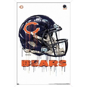 Trends International NFL Chicago Bears - Drip Helmet 20 Framed Wall Poster Prints - 1 of 4