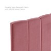 Modway Camilla Channel Tufted Performance Velvet King/California King Headboard in Dusty Rose - 4 of 4